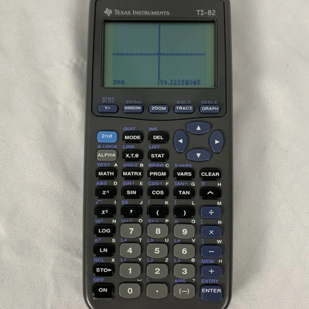 Texas Instruments TI-82 Graphing Calculator - Dark Gray Missing Cover